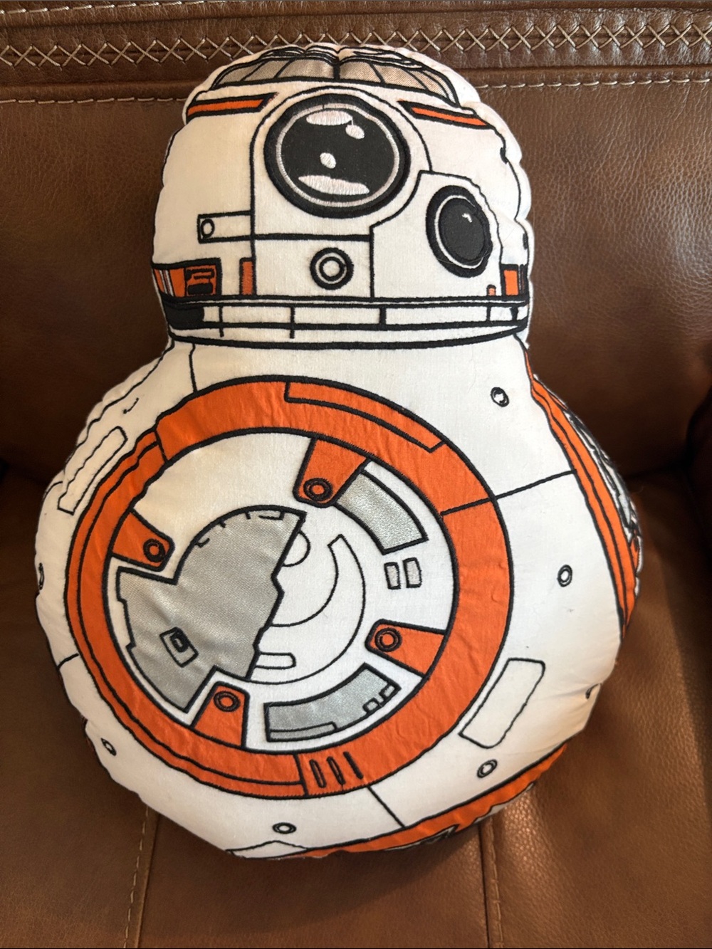 Pottery Barn Kids BB-8 Plush Pillow — White & Orange